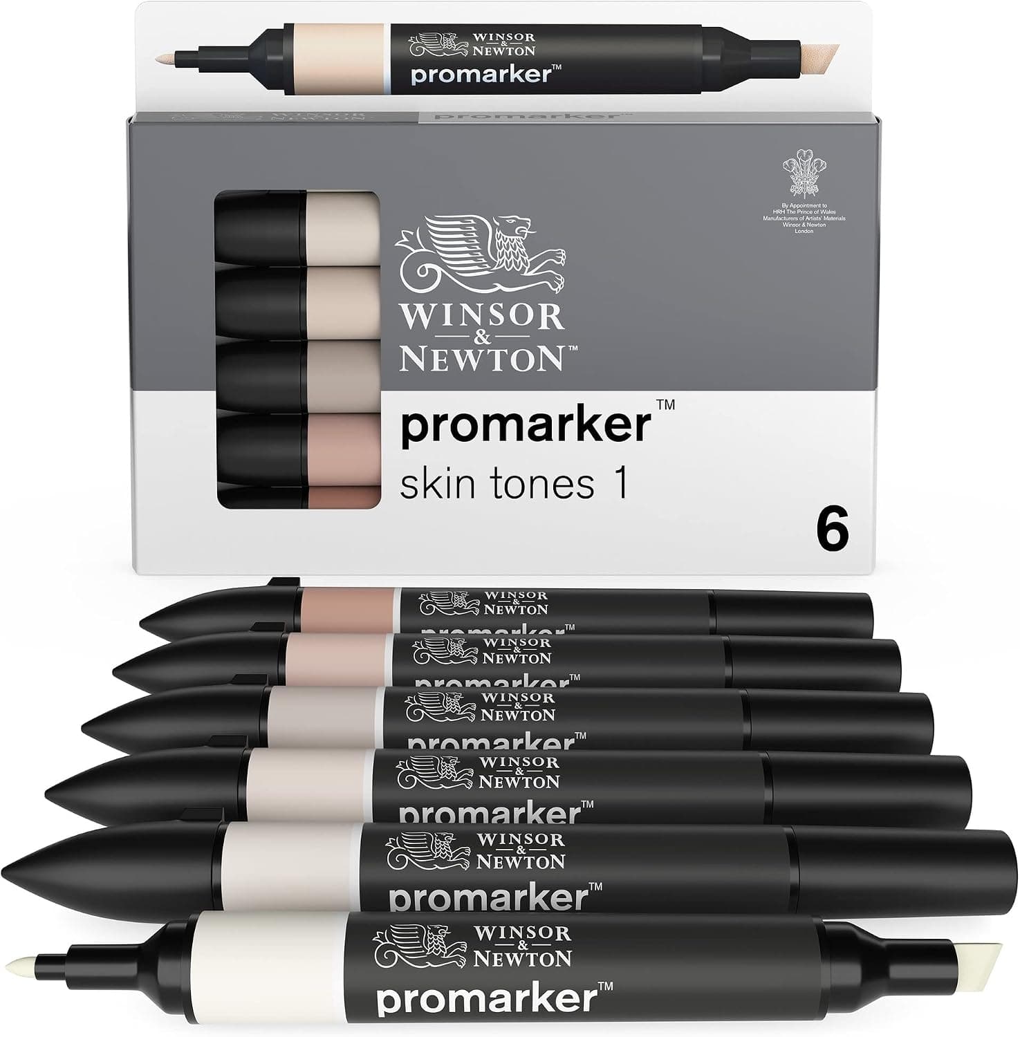 W&N PROMARKER SET X6 TONS DE CHAIR SET X1