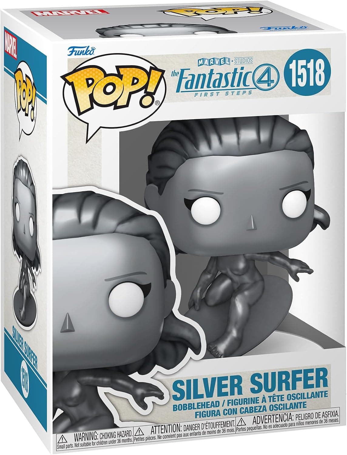 Funko Pop! Marvel: Fantastic Four (2025) - Silver Surfer - Figurine en Vinyle à Collectionner - Idée de Cadeau - Movies Fans